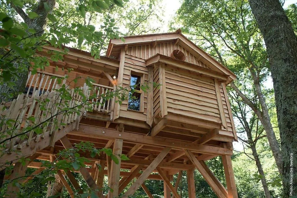 Cabane des Blots - cabane perchée et jacuzzi sur la terrasse (La Bussière, Loiret)