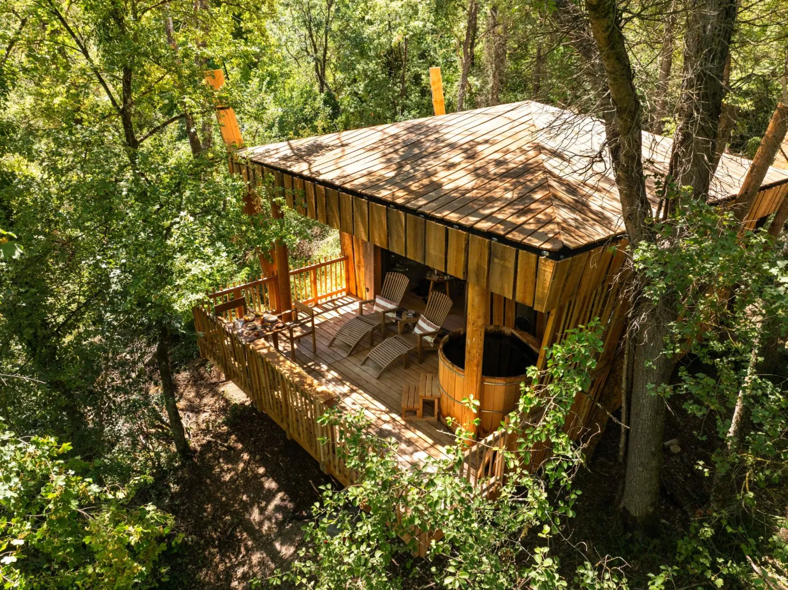 Cabane du Coteau Duo - Cabane perchée avec bain nordique en forêt (Moret-Loing-et-Orvanne, Seine-et-Marne)