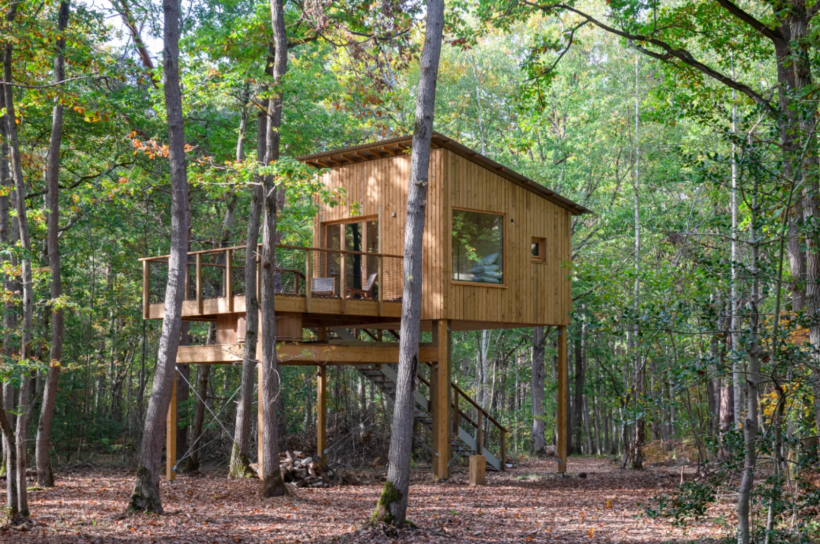 Cabane duo Bain Nordique - Youza Ecolodge (La Couture-Boussey, Eure)