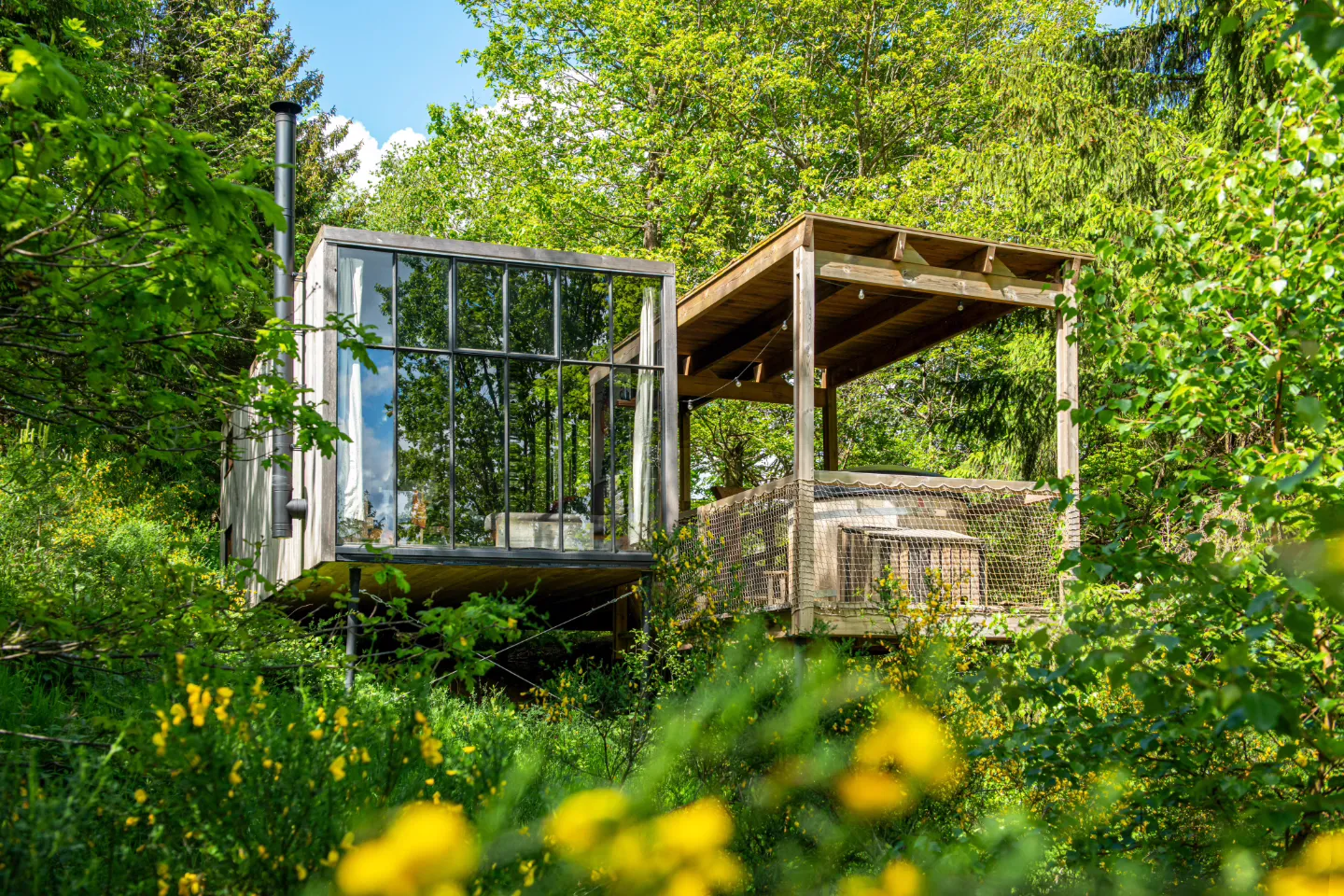 Cabane Nutchel - Cabane en bois avec bain nordique pour 6 (Plaine, Bas-Rhin)