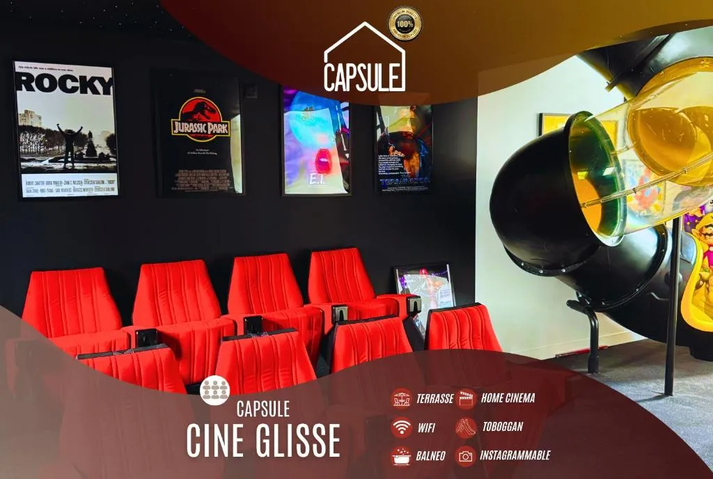 Capsule ciné glisse - maison avec salle cinéma, spa balnéo et garage (Roubaix, Nord)