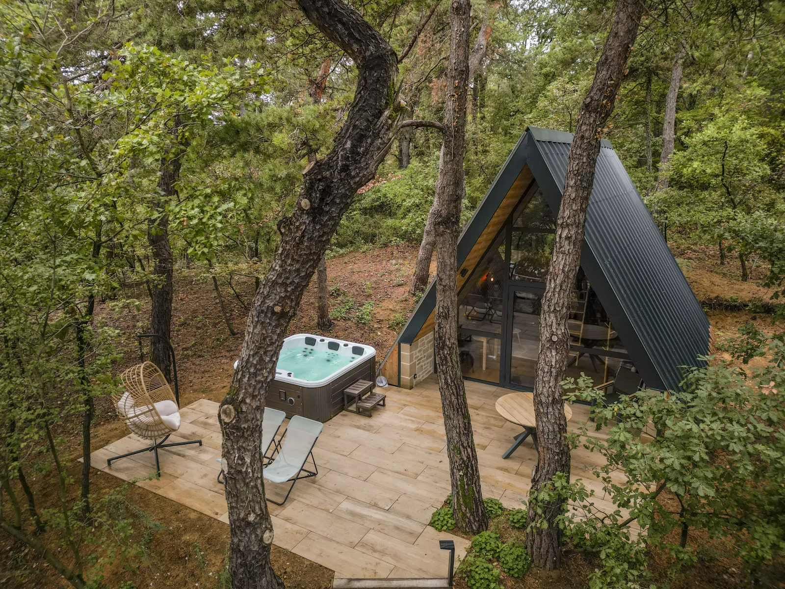 Chalet CanopéA SPA Privatif - CollinéA Lodges Atypiques (Bathernay, Drôme)