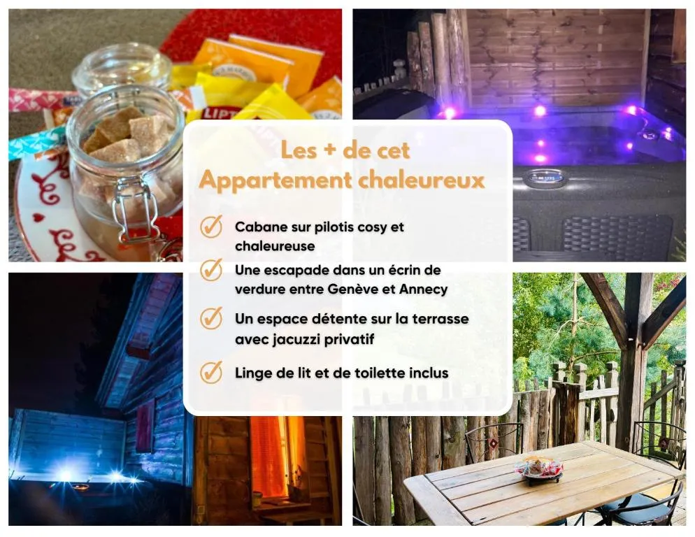 Chalet de l'Orée des Bornes - Bain à remous et jardin (Fillière, Haute-Savoie)