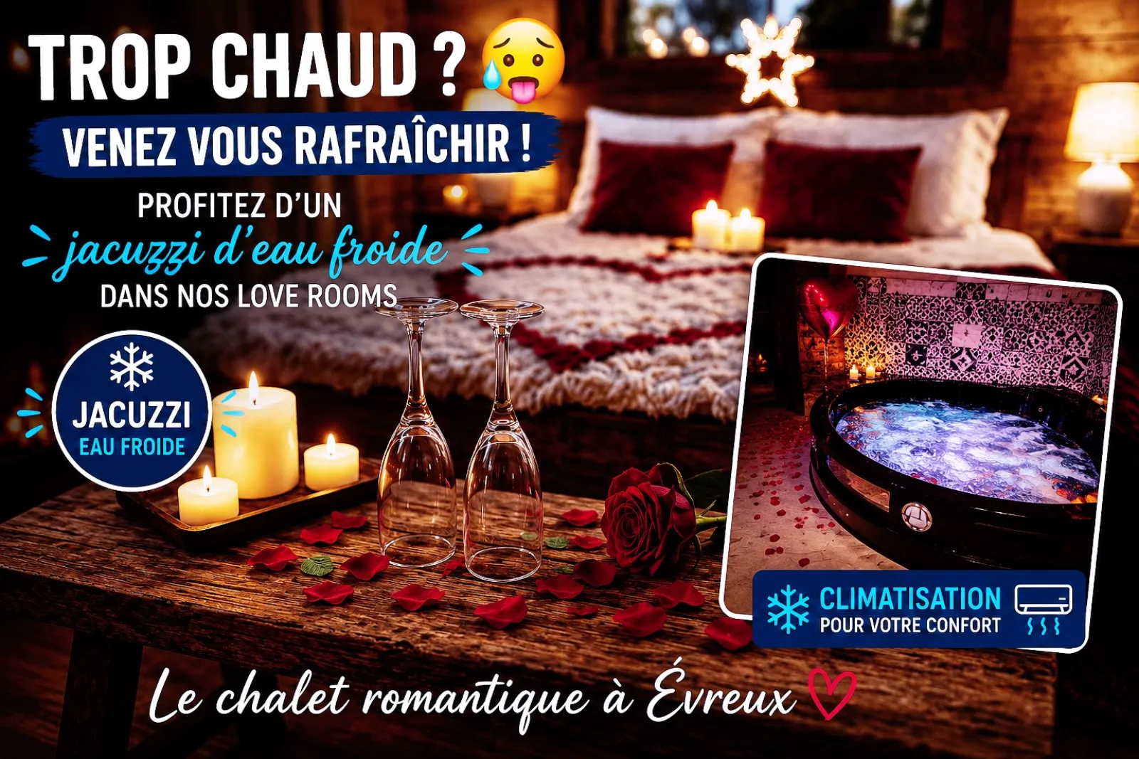 Chalet Romantique - Chalet avec spa privatif et écran cinéma (Evreux, Eure)