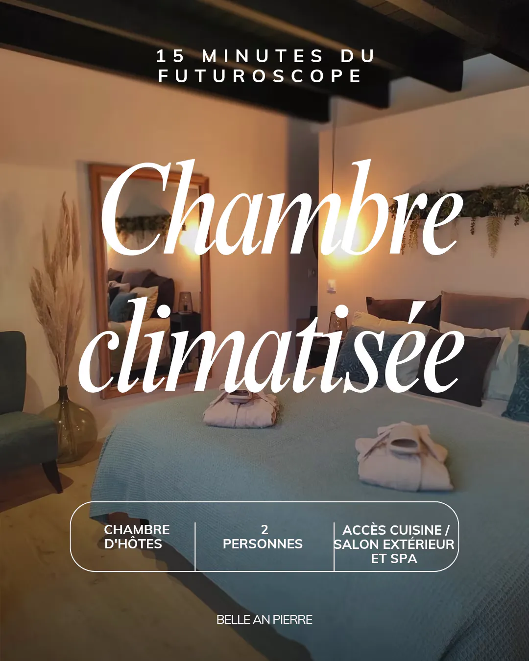 Chambre Silex, gîte avec spa à Beaumont Saint-Cyr - photo 2 sur 8