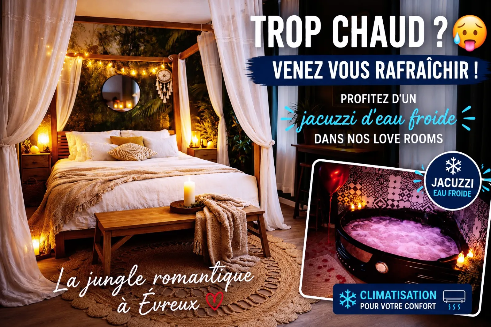 Évasion Amazonie - Appartement avec spa privatif et cinéma (Évreux, Eure)
