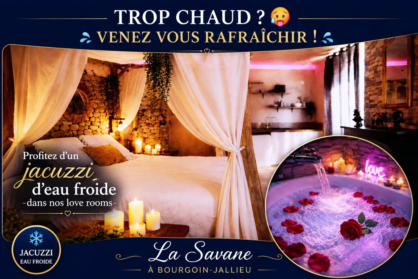 Évasion Safari - Appartement à thème avec spa XXL et sauna (Bourgoin-Jallieu, Isère)