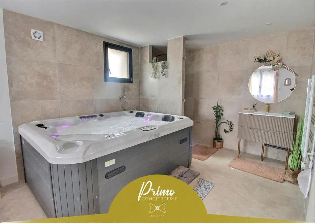 Garden Spa Camélia - Appartement climatisé avec bain à remous et terrasse (Bourges, Cher)