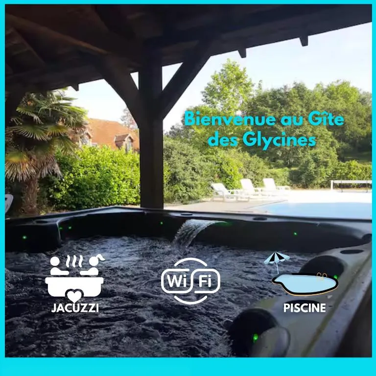 Gîte Les Glycines - Jacuzzi et piscine pour 5 personnes (Martel, Lot)
