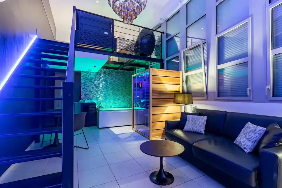 Glamappart'spa New-York - Duplex avec jacuzzi et sauna privatifs (Reims, Marne)