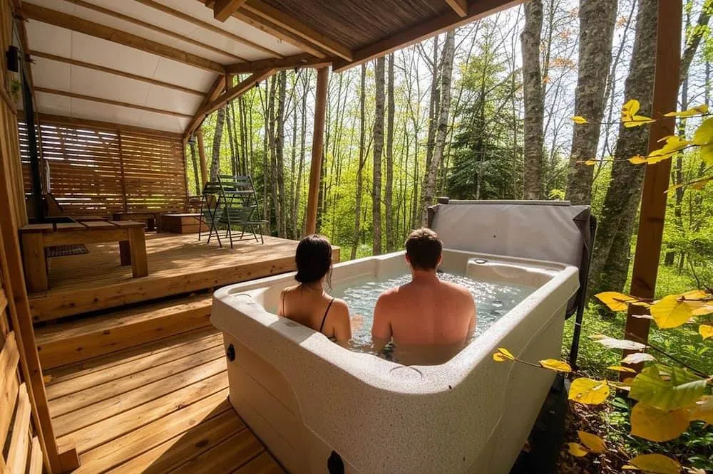 Hy-Lodge Spa n°2 - Chalet pour deux avec jacuzzi privatif (Anould, Vosges)