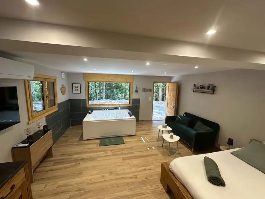 Jacuzzi en forêt, gîte avec spa à Dourbies - photo 2 sur 12