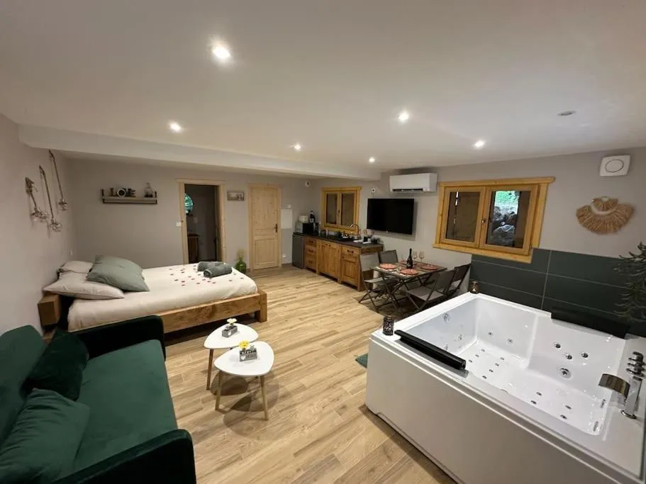 Jacuzzi en forêt, gîte avec spa à Dourbies - photo 3 sur 12