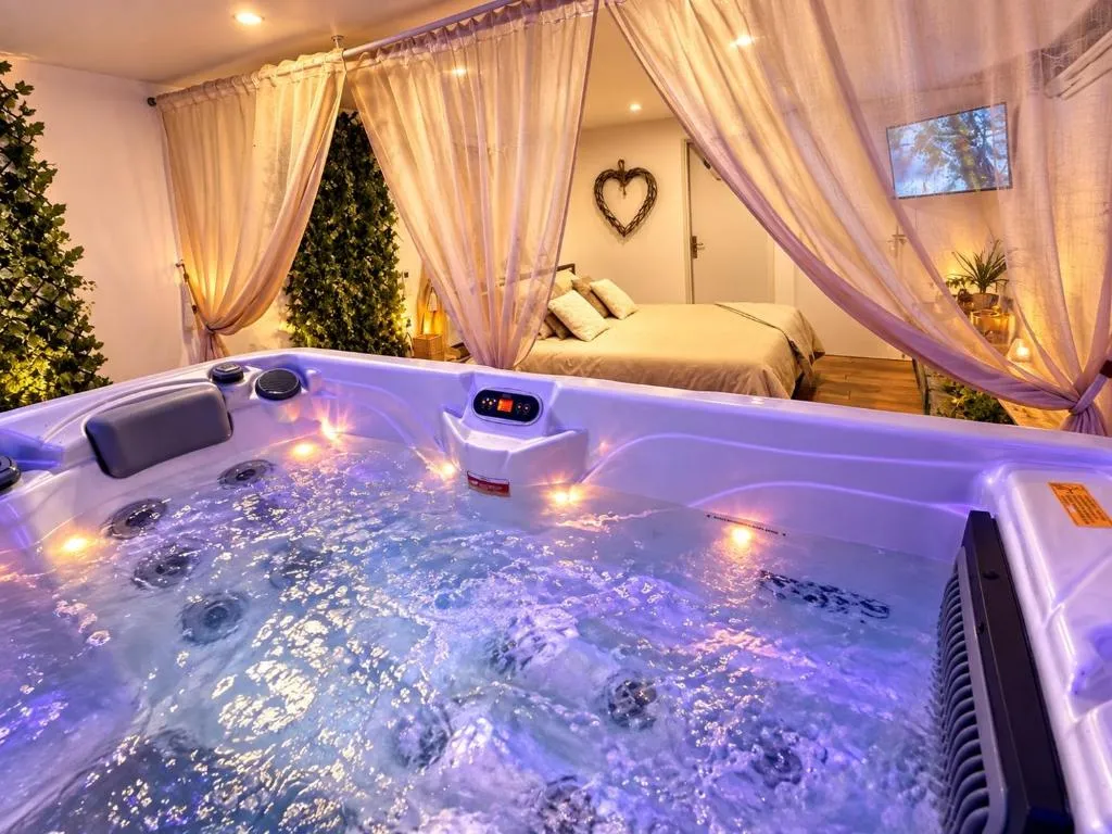 Le Bain des Violettes - Grand jacuzzi privatif près de la gare (Dole, Jura)