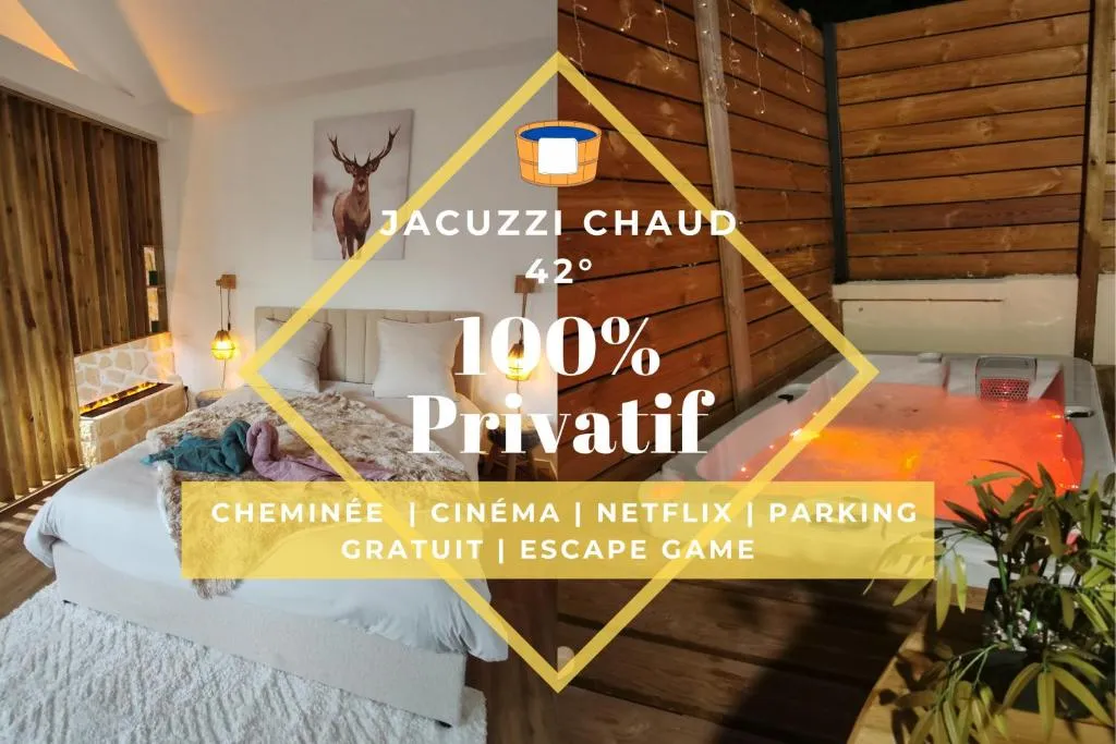 Le Chalet Champenois - Maison climatisée avec jacuzzi et terrasse (Troyes, Aube)