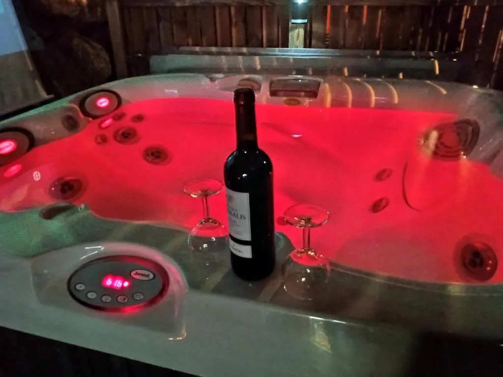 Le Chalet des Alpes - Bain à remous et coin salon près de Mont-Dauphin (Guillestre, Hautes-Alpes)