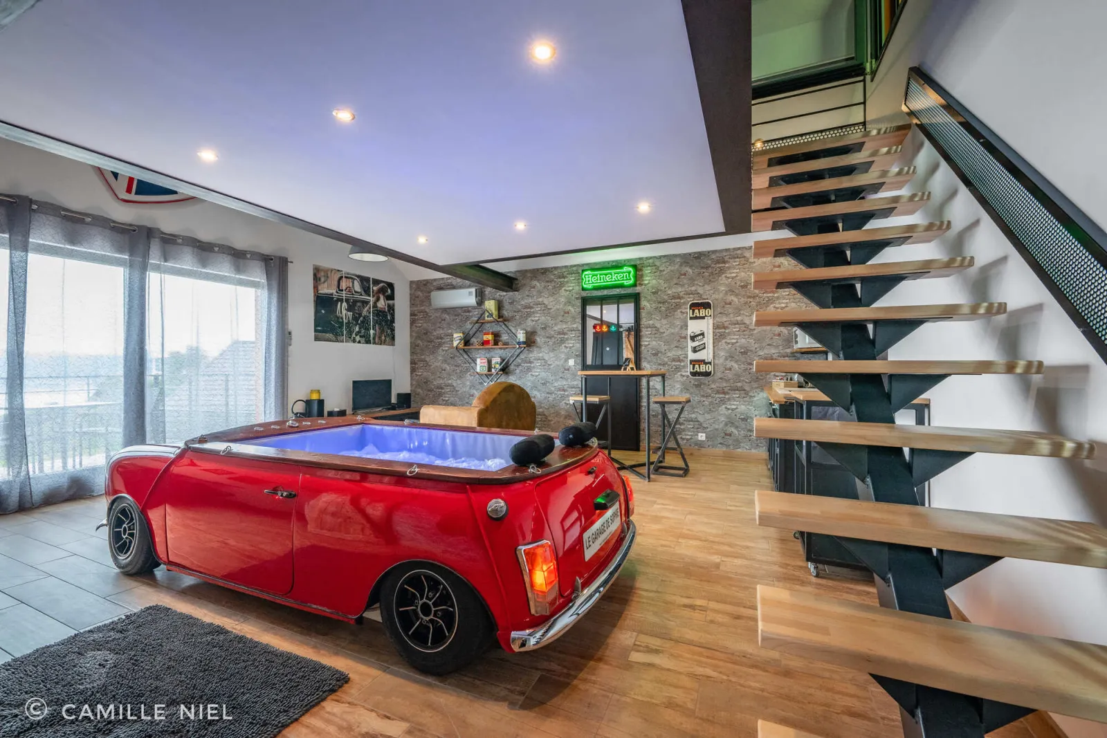 Le Garage de Sophie - Logement insolite avec spa et vue lac (Aiguebelette-le-Lac, Savoie)