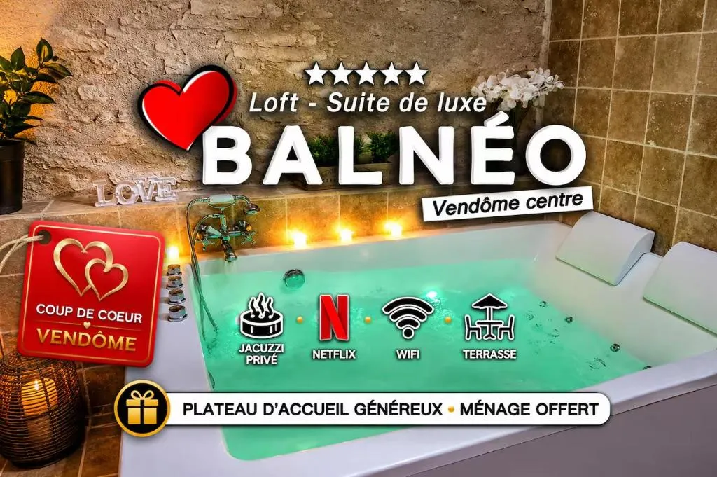 Loft Suite Jacuzzi Vendôme - Suite avec bain à remous et jardin (Vendôme, Loir-et-Cher)