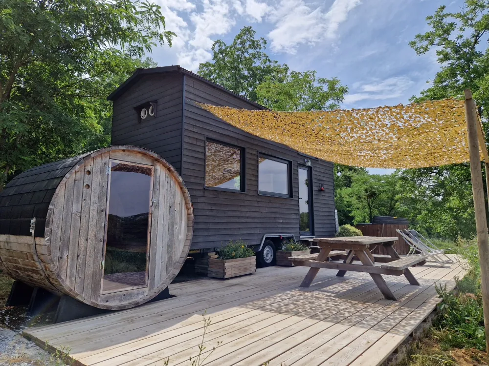 Lou Cabanot - Tiny house avec bain nordique et sauna (Goos, Landes)