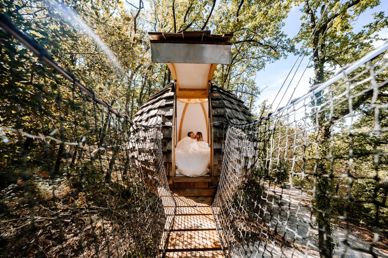 Lov'Nid Spa et Sauna - Nid perché avec bain nordique (Domme, Dordogne)