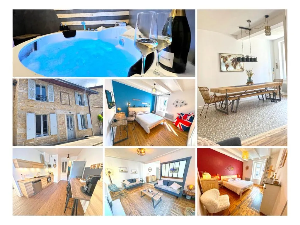 Maison de pierre de Poncin - gîte 3 étoiles avec jacuzzi pour 8 personnes (Poncin, Ain)