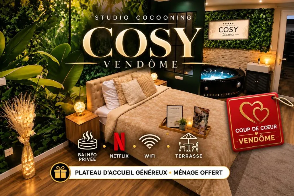 Studio Cosy Balnéo - Petit appartement avec baignoire balnéo (Vendôme, Loir-et-Cher)