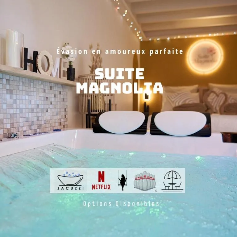 Suite Magnolia - Bain à remous et terrasse près des remparts (Évreux, Eure)