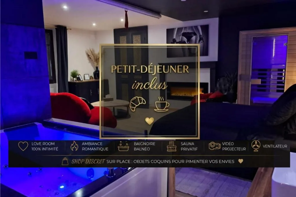 Suite spa et sauna d'Argenton - spa privé et vidéoprojecteur pour deux (Argenton-sur-Creuse, Indre)
